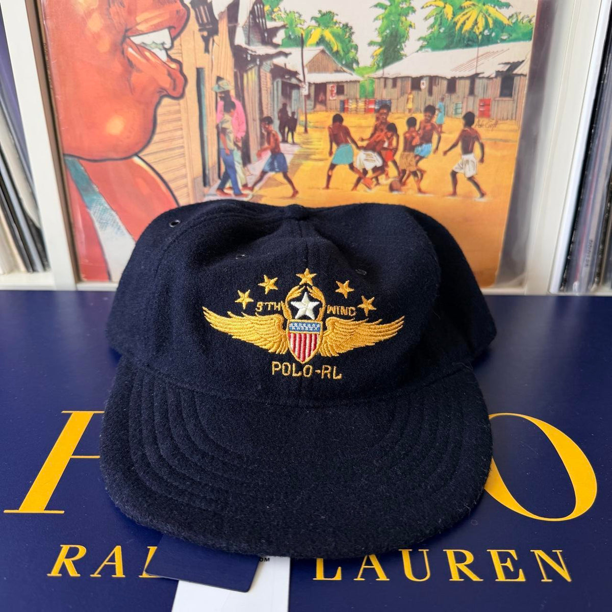 ◼️ NWT Polo Ralph Lauren USRL Spellout Military Naval Fitted Soft Bill Cap