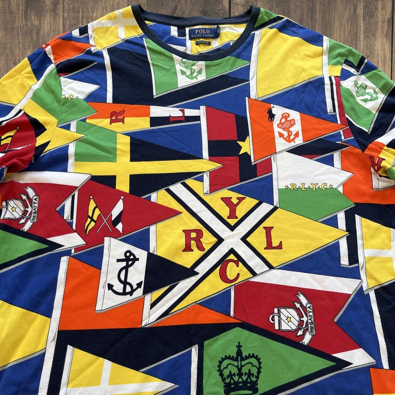 ◼️ Polo Ralph Lauren RLYC Regatta Flag All Over Print T Shirt