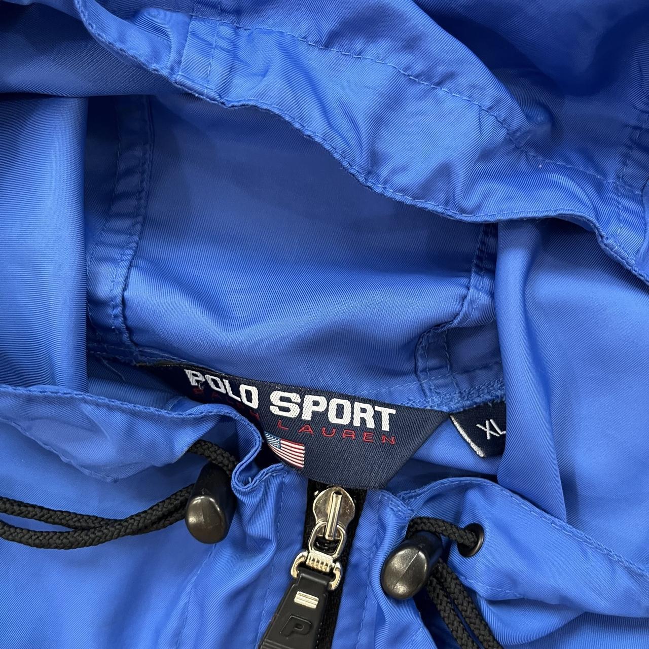 ◼️ Vintage Polo Sport Ralph Lauren Spellout Windbreaker Hooded Jacket 90s