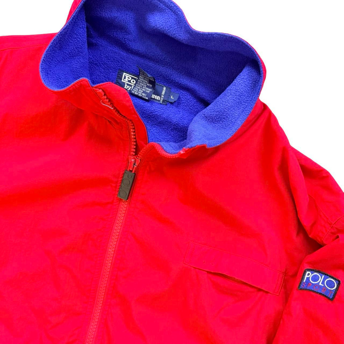 ◼️ Vintage Polo Sport Ralph Lauren Fleece Lined Windbreaker Bomber Jacket