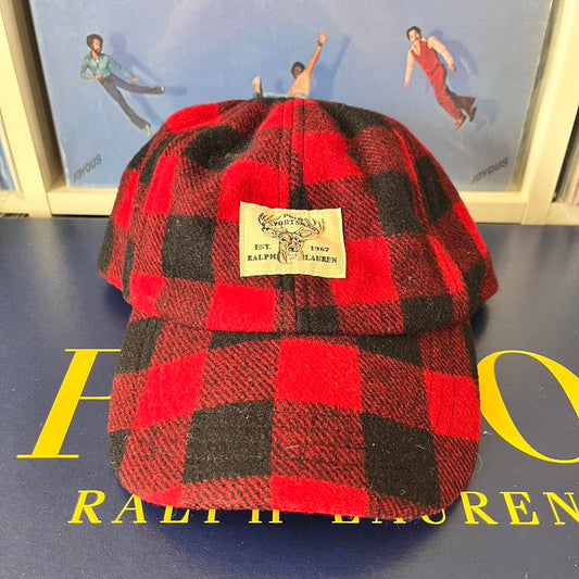 ◼️ Polo Country Ralph Lauren Sportsman Tartan Leather Strap Back Cap