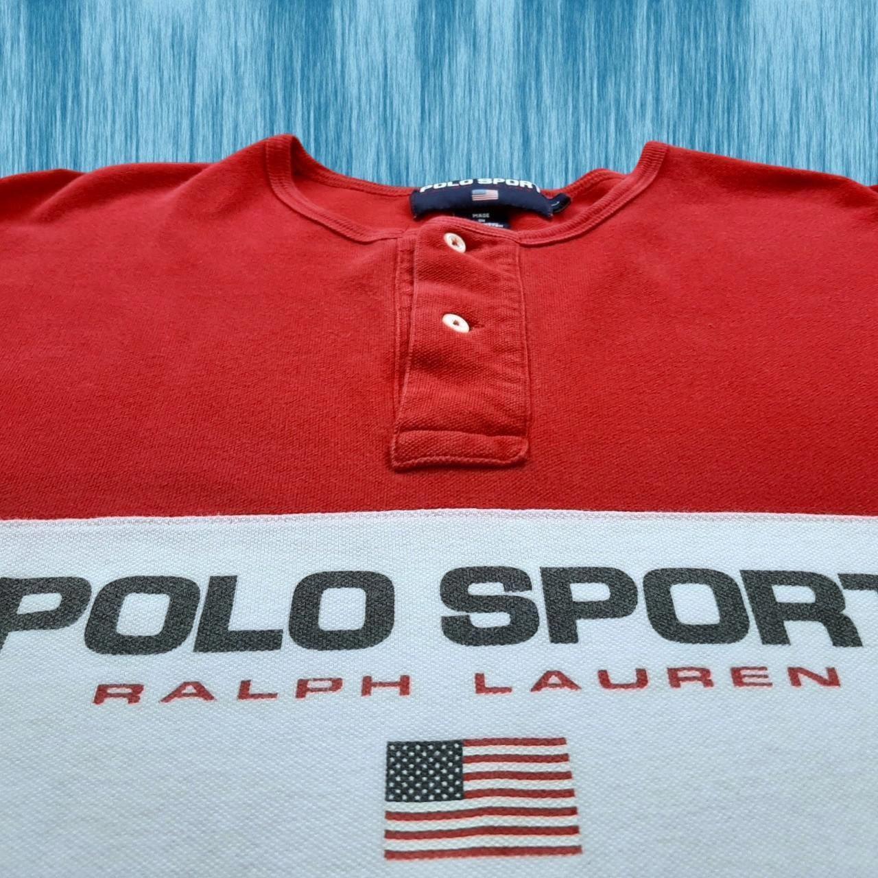 ◼️ Vintage Polo Sport Ralph Lauren Colour Block 90s Spell Out Logo T Shirt Tee