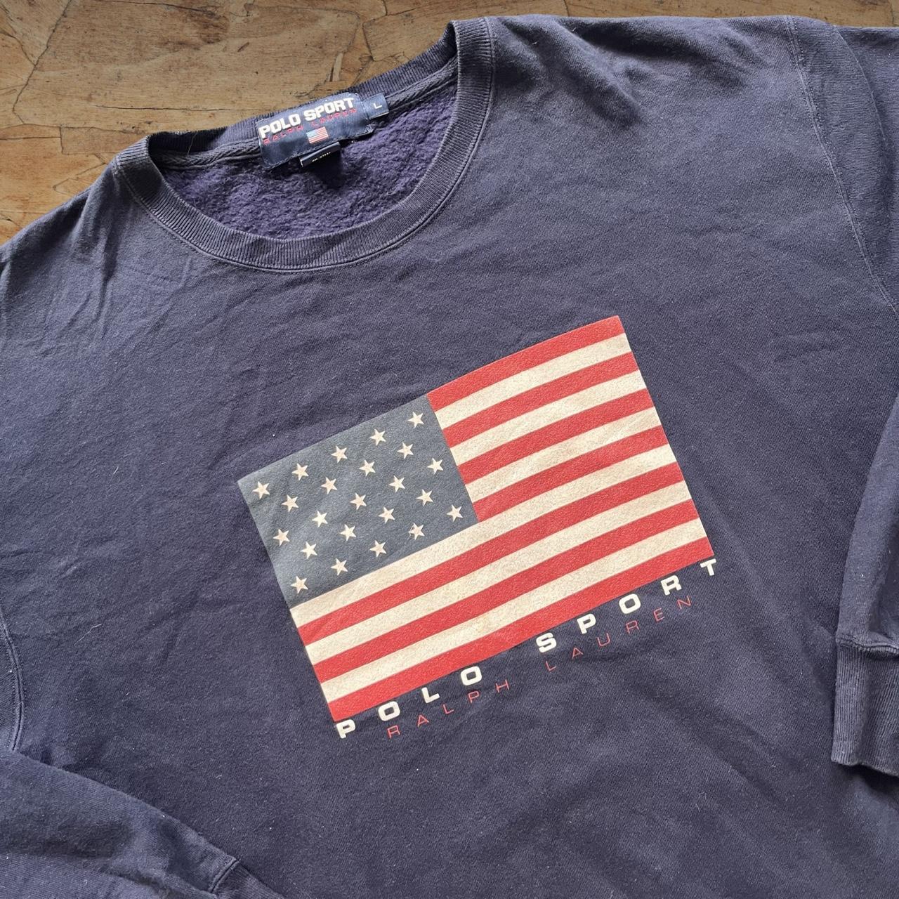 ◼️ Vintage Polo Ralph Lauren USA Flag Sweatshirt