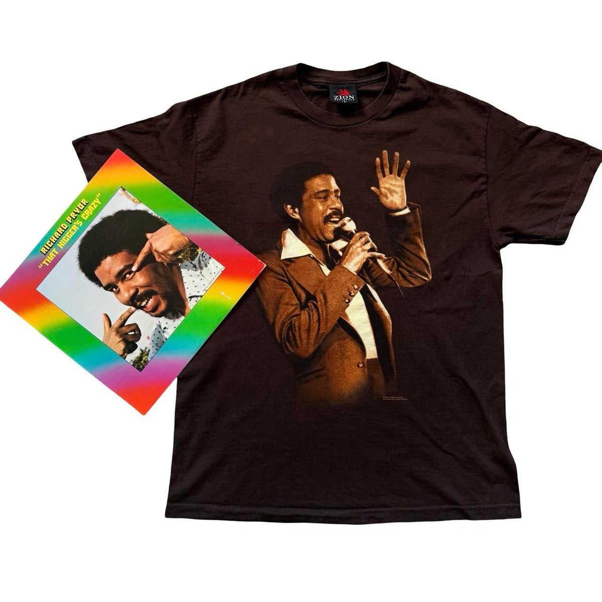 ◼️ Rare Vintage Richard Pryor Zion Rootswear Comedy Movie T Shirt