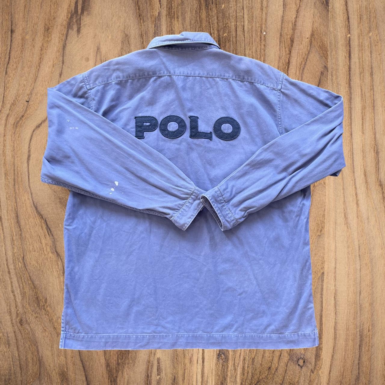 ◼️ Vintage Polo Ralph Lauren Police Badge Quarter Zip Shirt Jacket