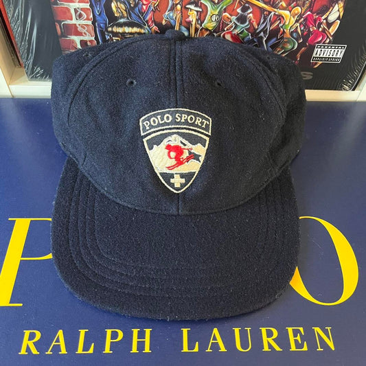 ◼️ Vintage Polo Sport Ski Ralph Lauren Wool Strap Back Cap