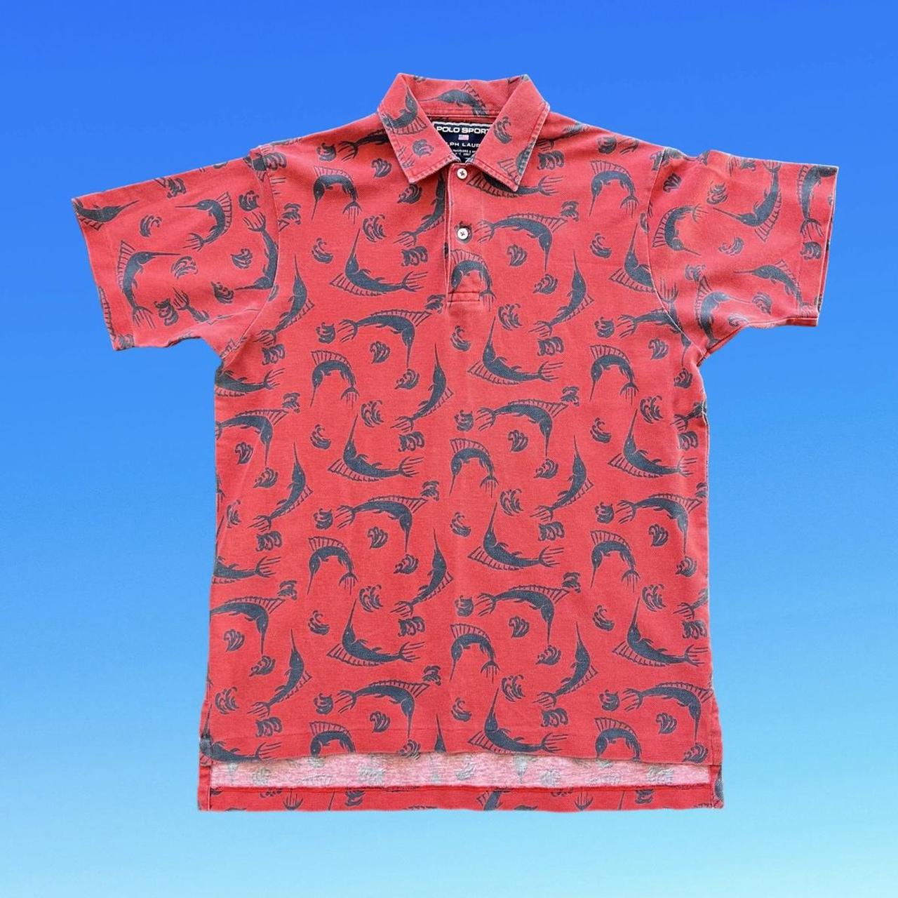 ◼️ Vintage Polo Sport Ralph Lauren Marlin Fishing Polo Shirt