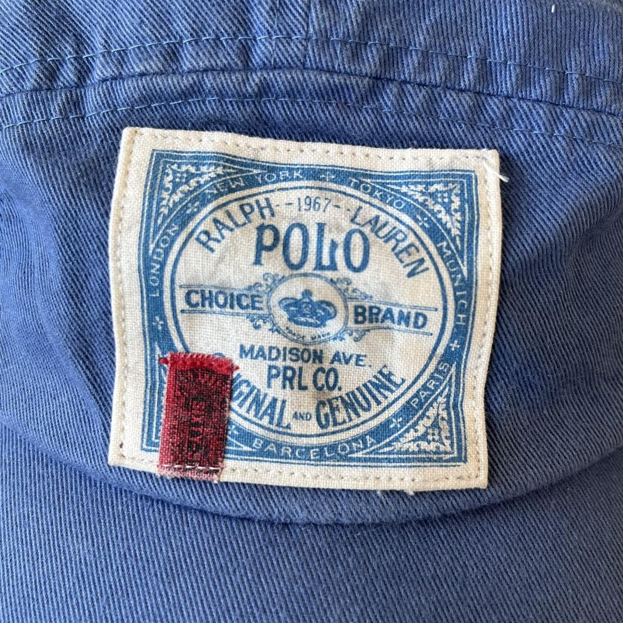 ◼️Vintage Polo Ralph Lauren Distressed Panel Mesh Long Bill Strap Back Cap