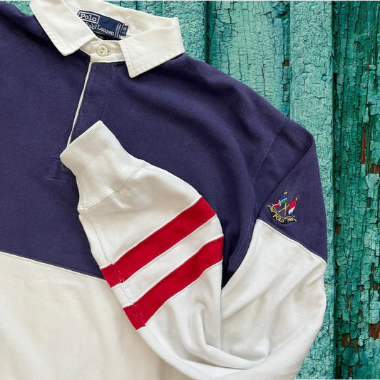◼️ Vintage Polo Sport Cross Flags Ralph Lauren Polo Shirt