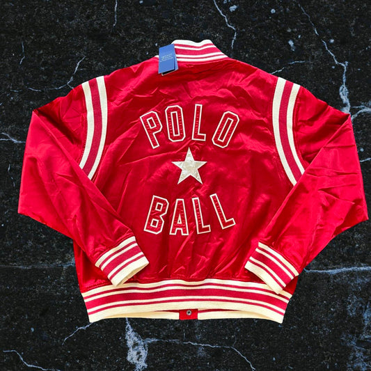 ◼️ NWT Polo Ralph Lauren Polo Ball Satin Bomber Jacket