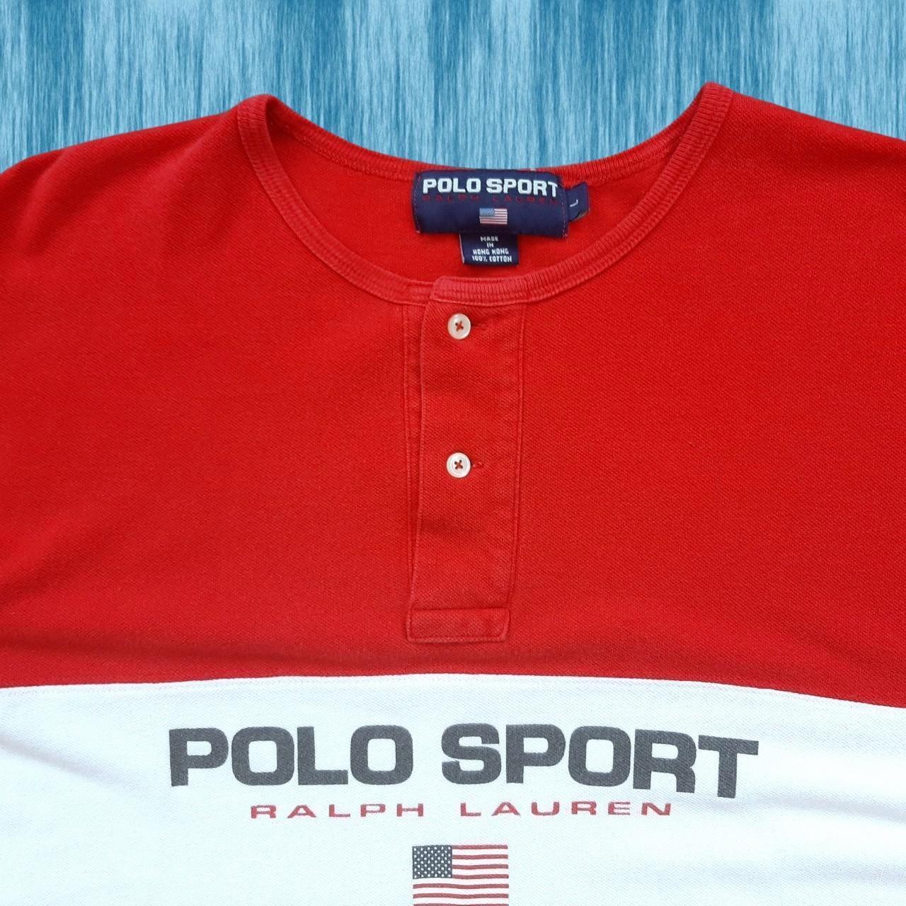 ◼️ Vintage Polo Sport Ralph Lauren Colour Block 90s Spell Out Logo T Shirt Tee