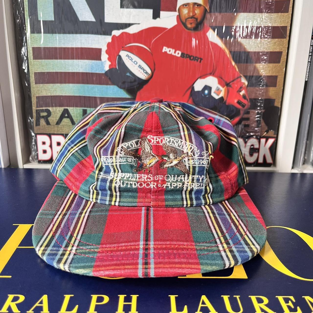 ◼️ Vintage OG Polo Sportsman Ralph Lauren Spellout Tartan Checkered Fitted Cap