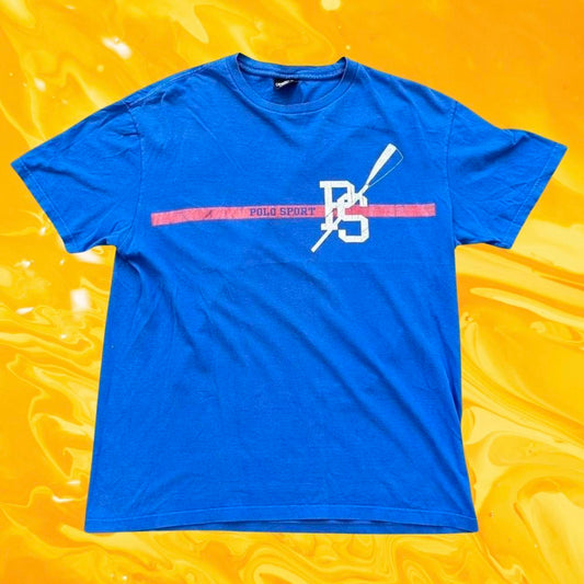 ◼️ Vintage Polo Sport Ralph Lauren Spell Out T Shirt Tee 90s