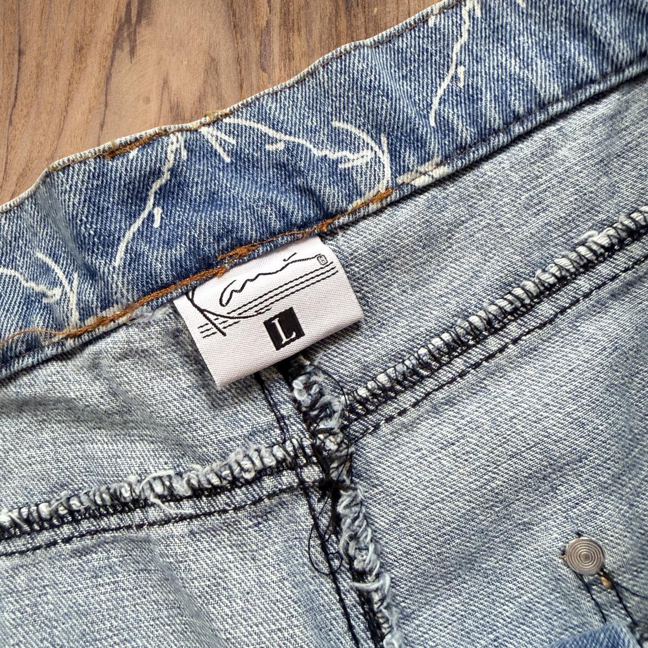 ◼️ Vintage Pelle Pelle Marc Buchanan Stonewashed Denim AOP Shorts