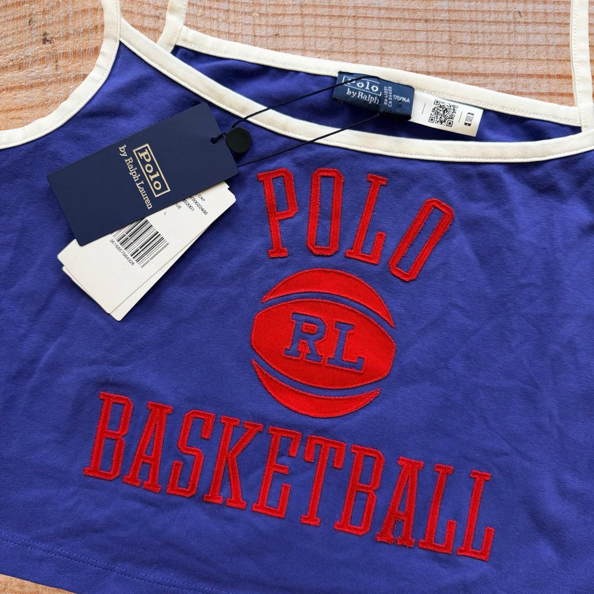 ◼️ NWT Polo Ralph Lauren Basketball Spellout Crop Top