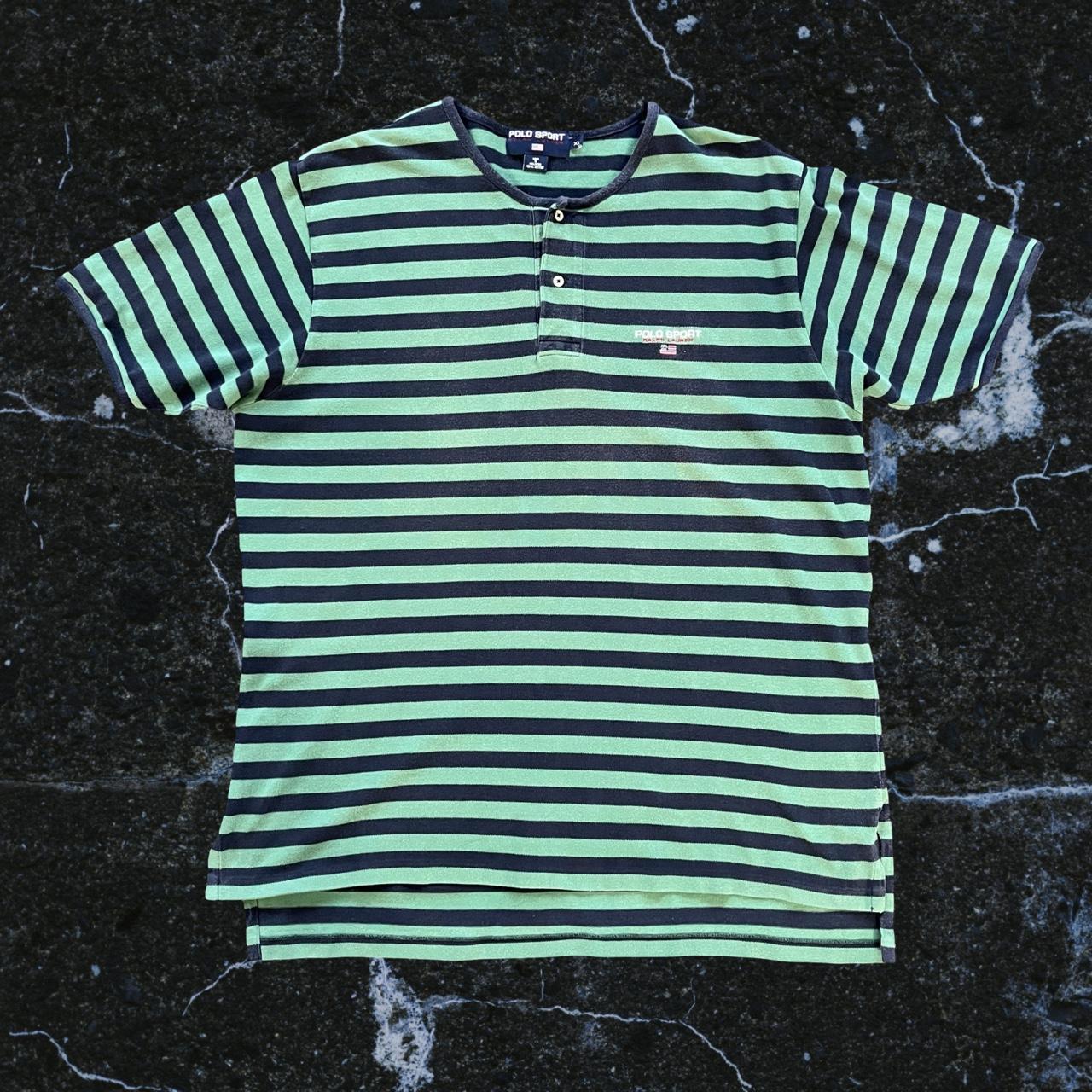 ◼️ Vintage Polo Sport Ralph Lauren Henley Stripe Shirt