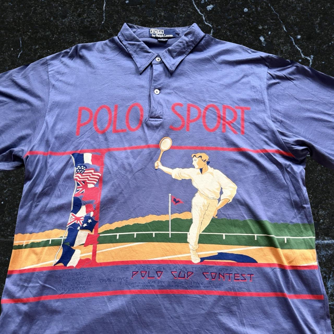 ◼️ Vintage Rare Polo Ralph Lauren Tennis Cup Shirt