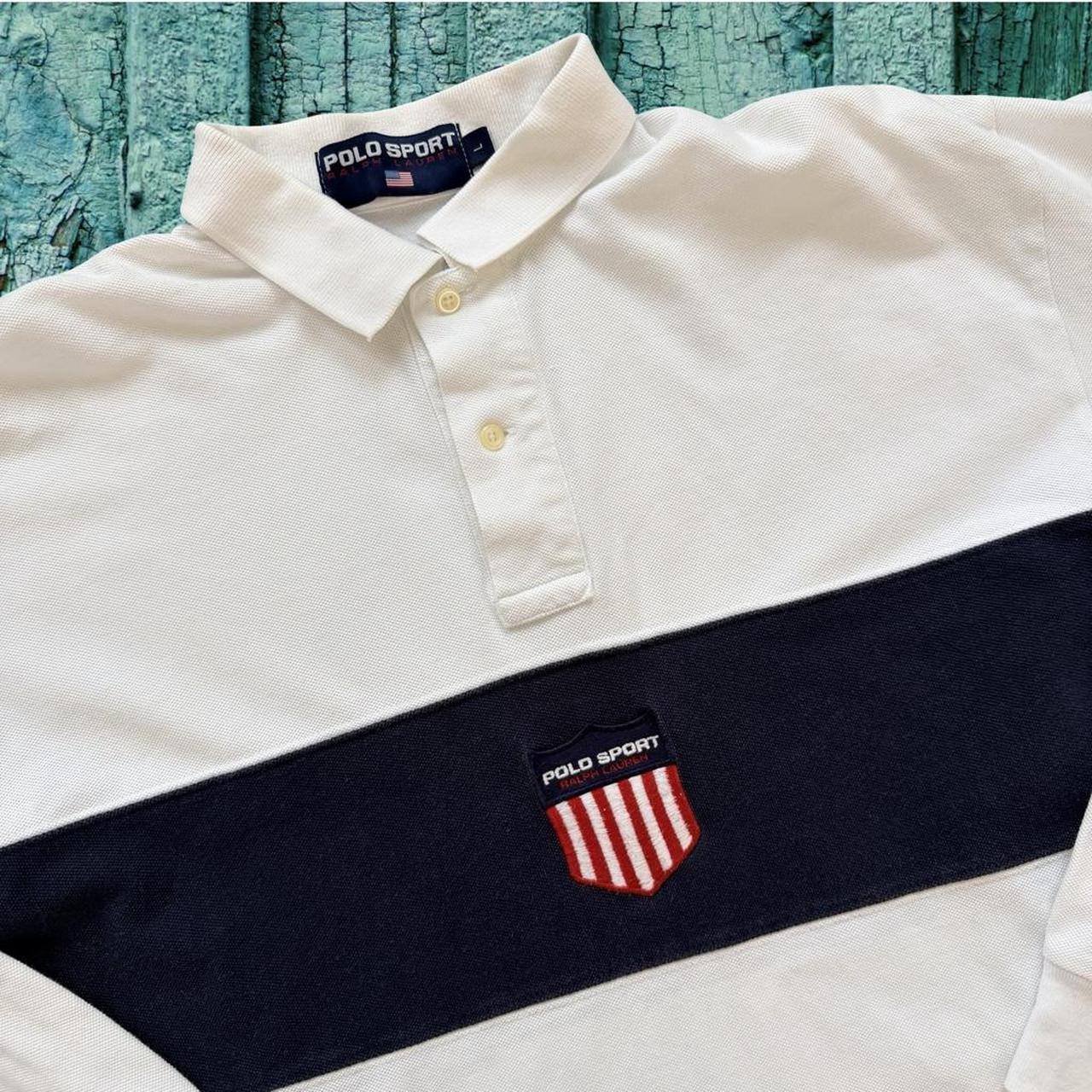 ◼️ Vintage Polo Ralph Lauren Kswiss Long Sleeve Polo Shirt
