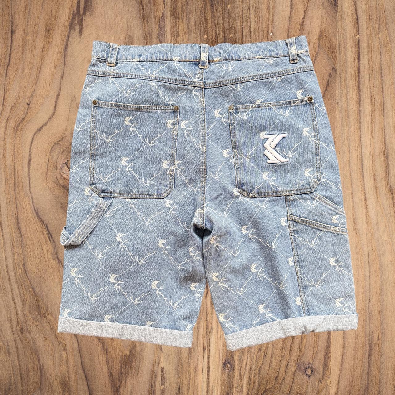 ◼️ Vintage Pelle Pelle Marc Buchanan Stonewashed Denim AOP Shorts
