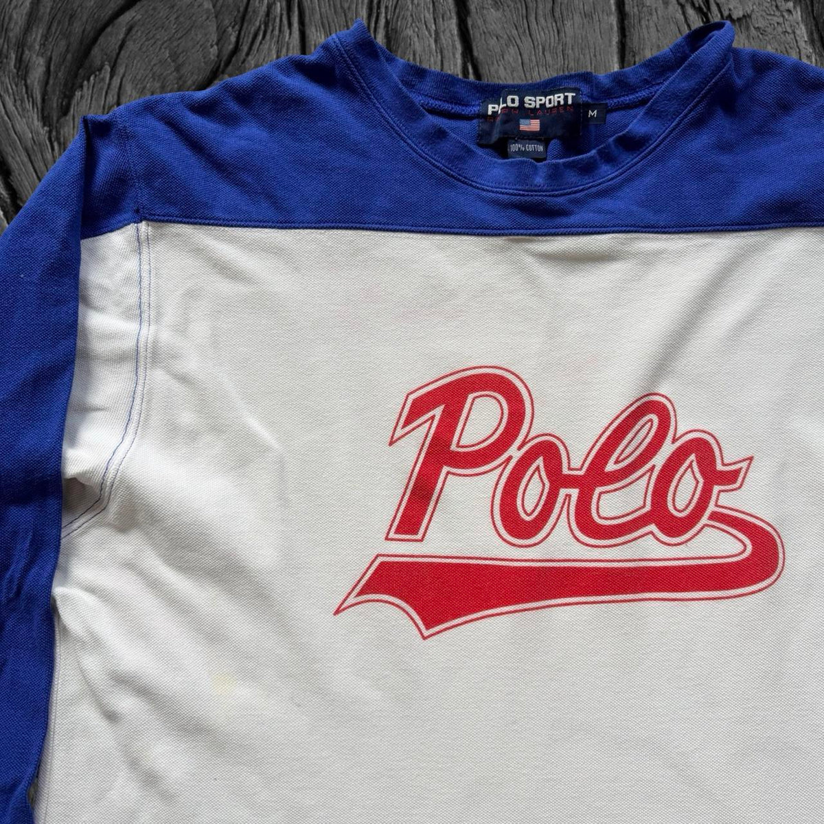 ◼️ Vintage Polo Sport Ralph Lauren Heavyweight Script Sweater T Shirt