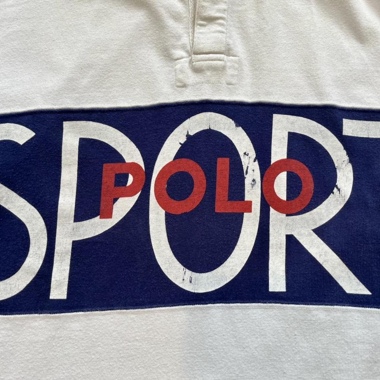 ◼️ Vintage OG Rare Polo Sport Ralph Lauren Spring 91 Spellout Polo Shirt
