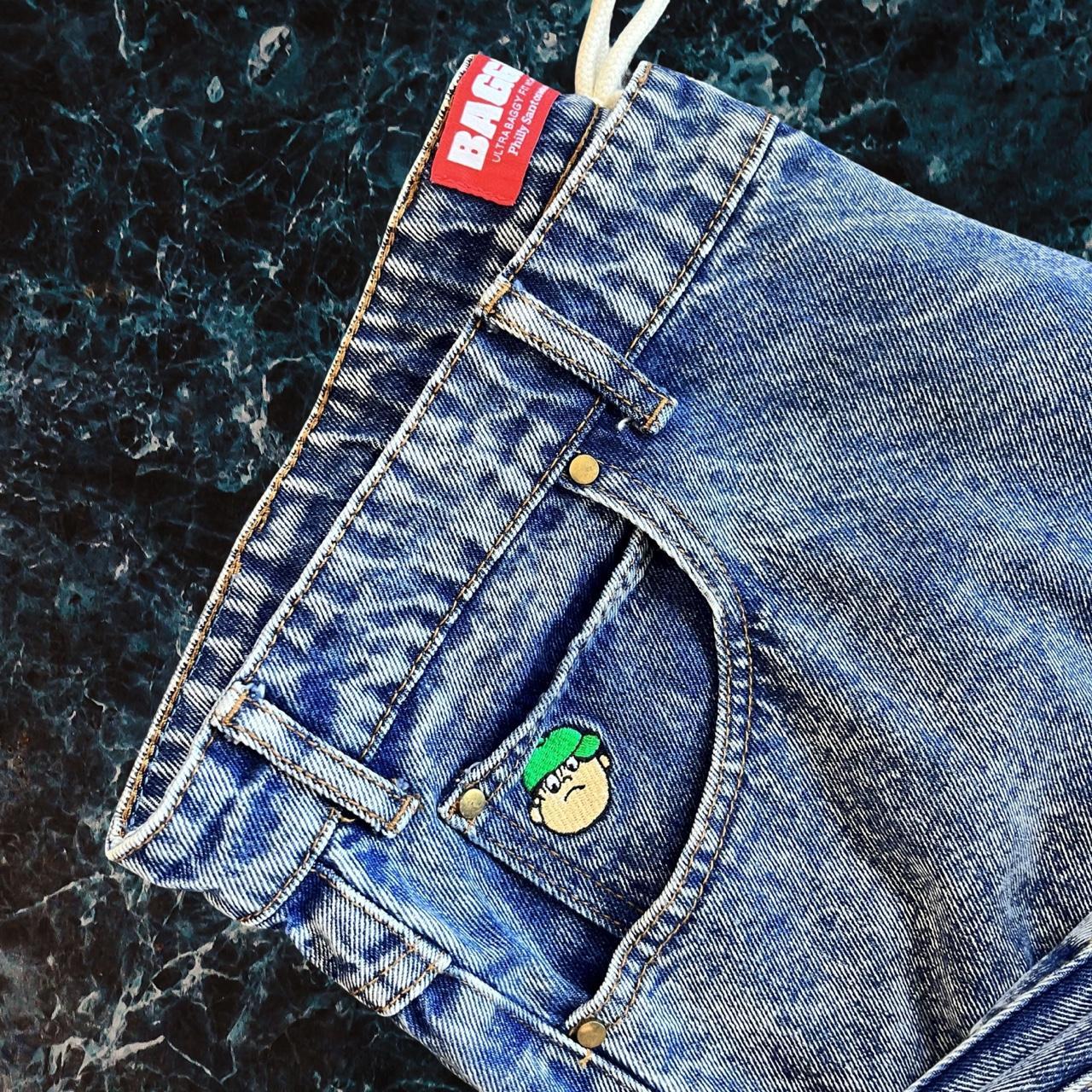 ◼️ Buttergoods Acid-wash Dark Stonewashed Baggy ‘Baggiest’ Jeans Lightweight Cotton Denim