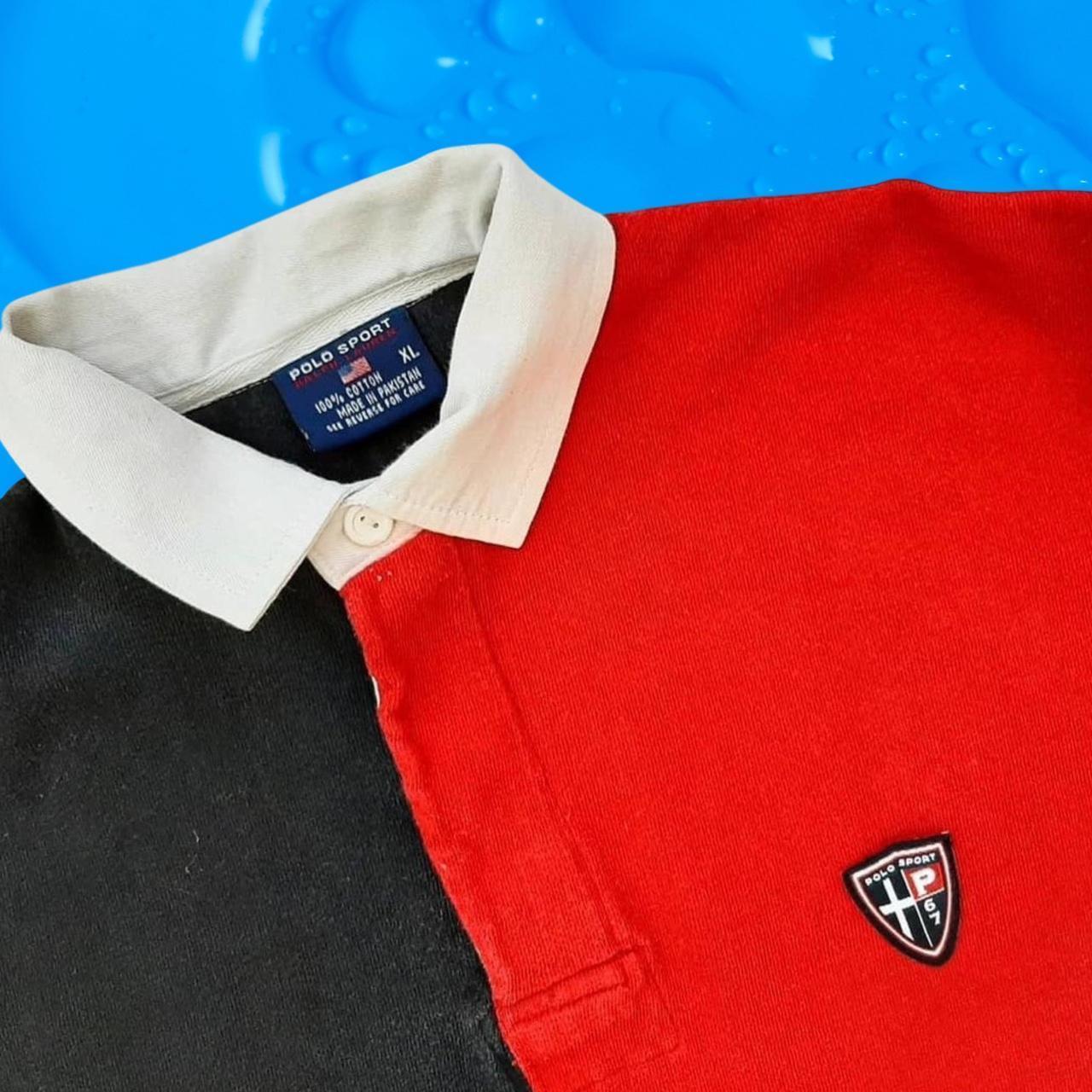 ◼️ Vintage OG Polo Ralph Lauren Police Badge Colourblock Polo Shirt