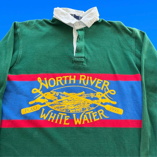 ◼️ Rare Vintage OG Polo Ralph Lauren North River White Water Polo Shirt