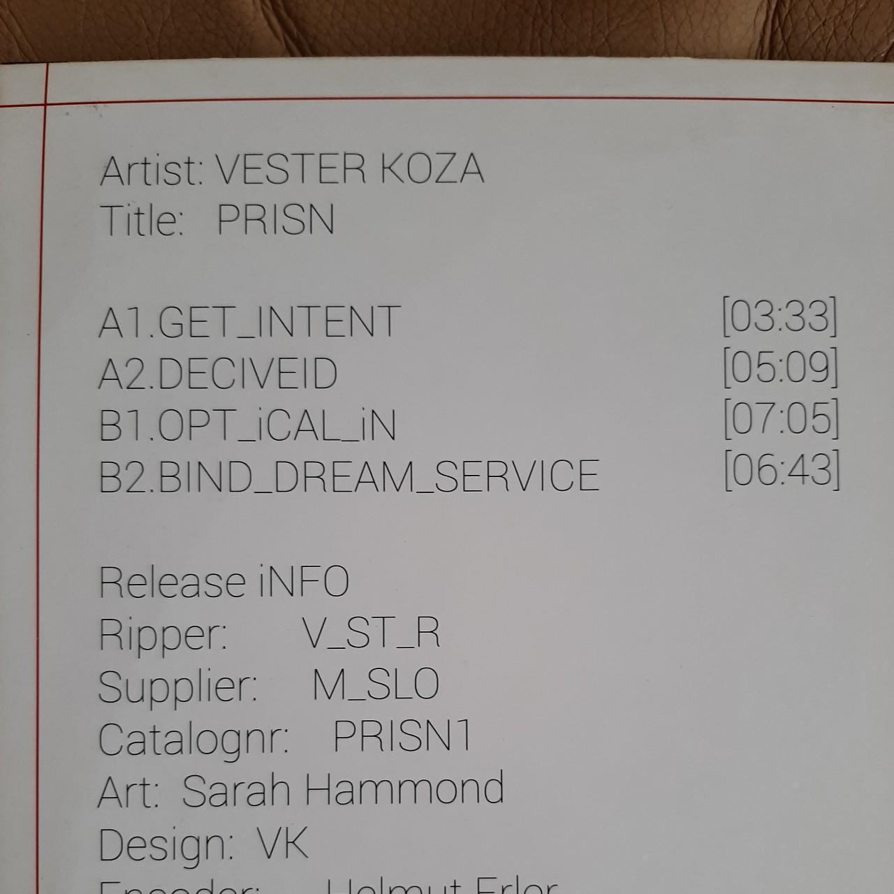 ◼️ Vester Koza - Prisn 12" Vinyl Record