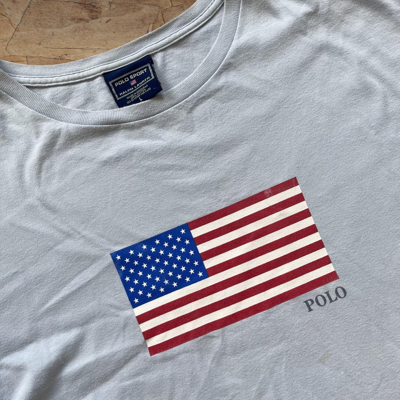 ◼️ Vintage Polo Sport Ralph Lauren USA Flag T Shirt