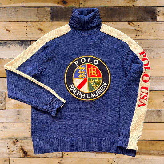 ◼️ Polo Ralph Lauren Cookie Heavy Knit Turtleneck Sweater
