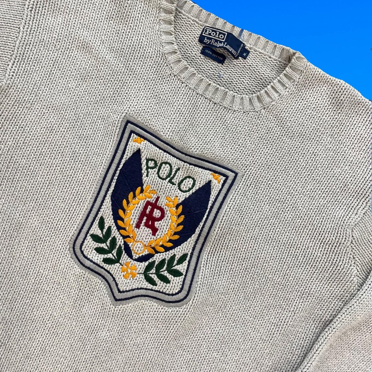 ◼️ Vintage Rare OG Polo Ralph Lauren Uni Crest Knitted Wool Sweater