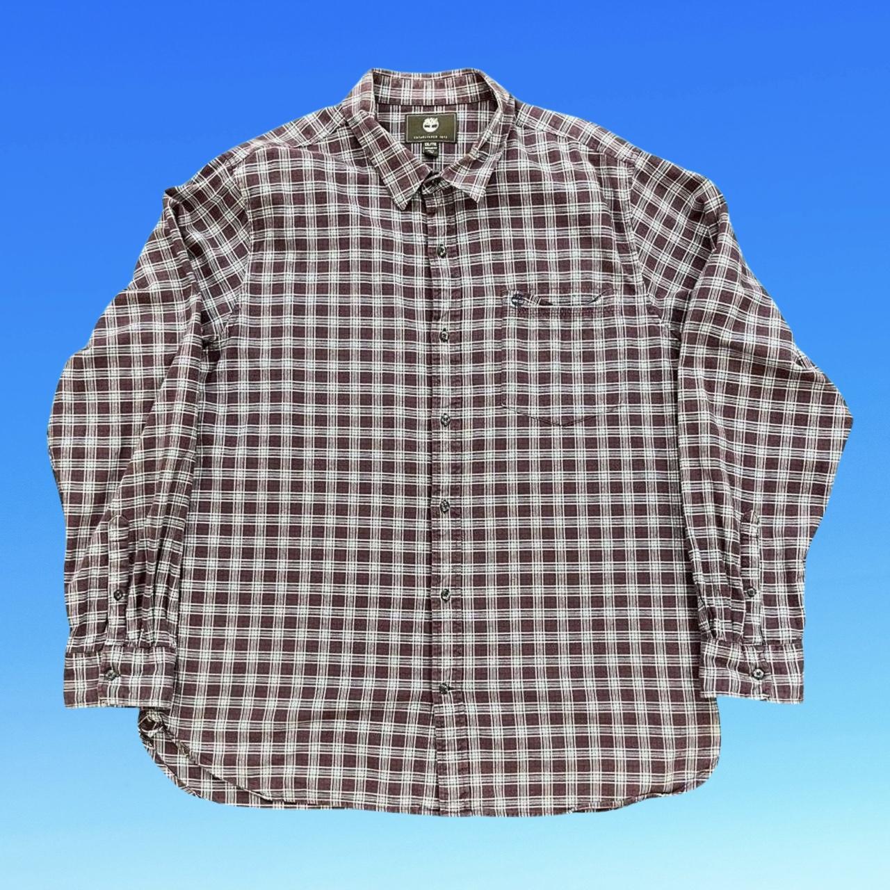 ◼️ Vintage Timberland Checkered Soft Cotton Button Up Shirt