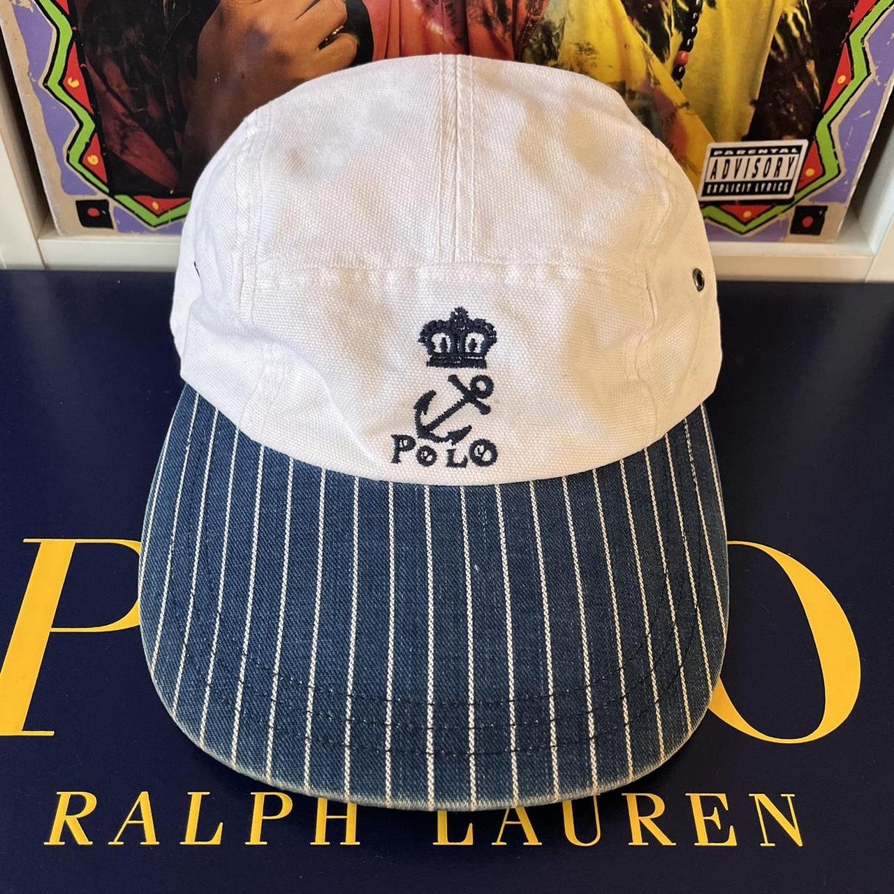 ◼️Vintage Polo Ralph Lauren Anchor Long Peak Strap Back Cap