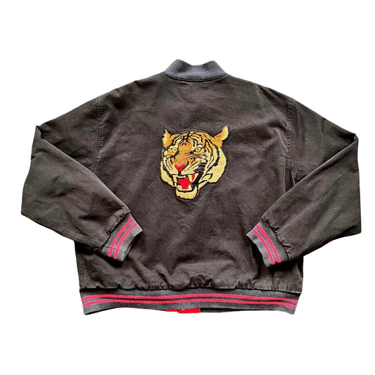 ◼️ Vintage Polo Ralph Lauren Tiger Head College Letterman Varsity Bomber Jacket