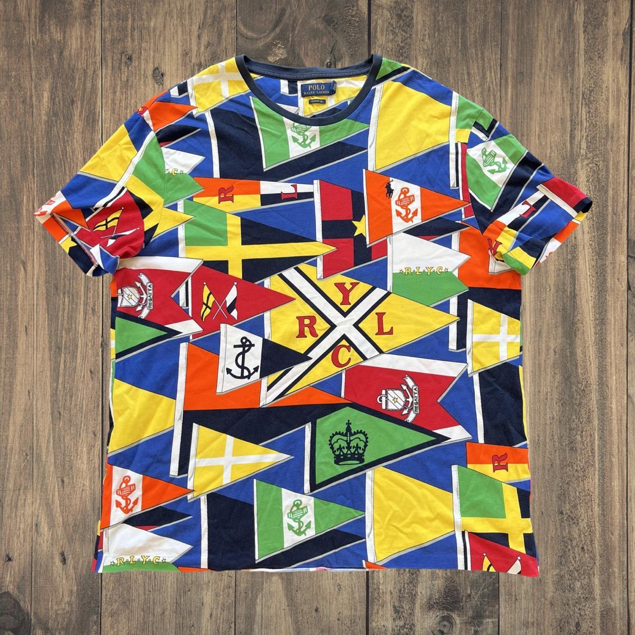 ◼️ Polo Ralph Lauren RLYC Regatta Flag All Over Print T Shirt