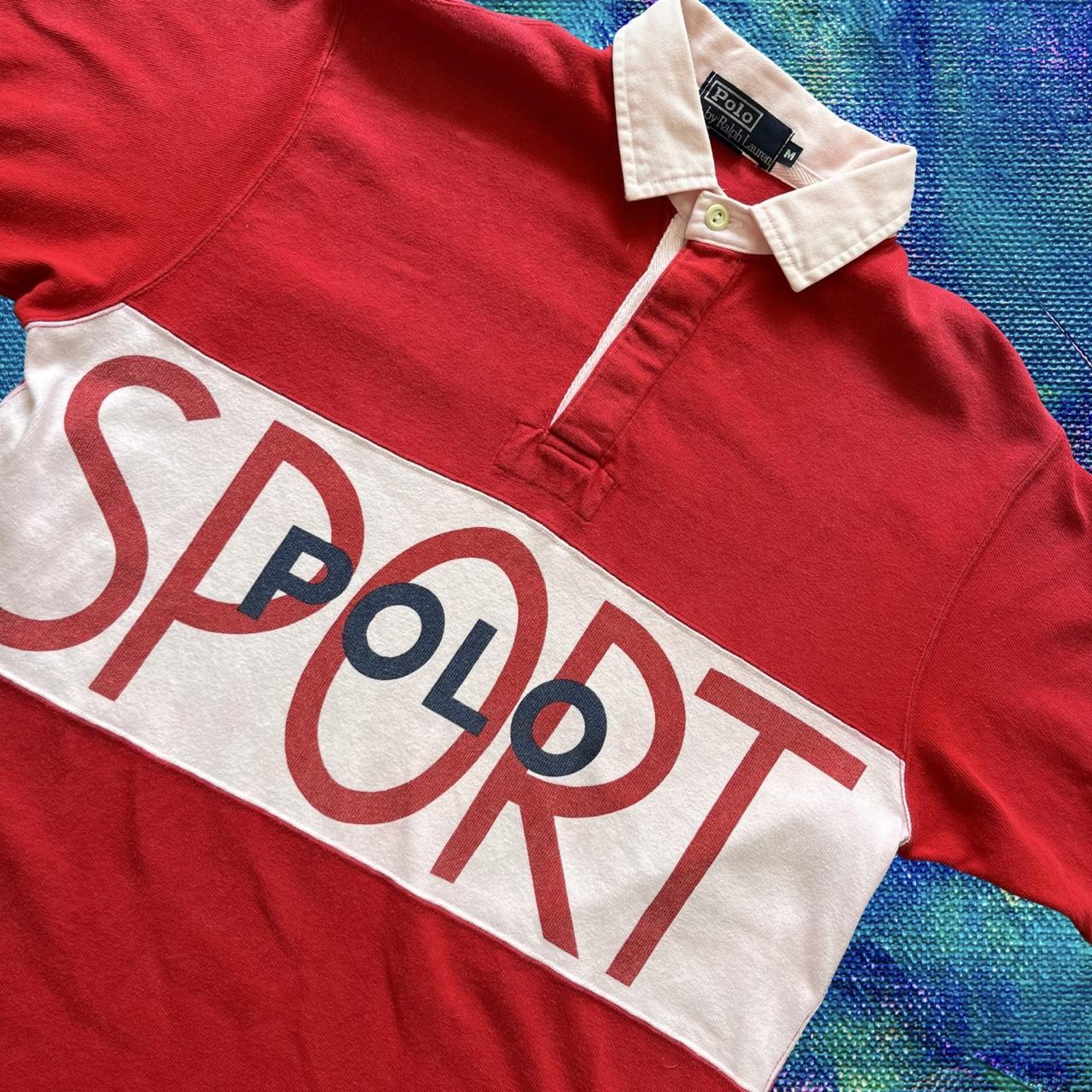 ◼️ Vintage OG Rare Polo Sport Ralph Lauren Spellout Polo Shirt Spring 91 90s