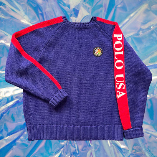 ◼️ Vintage Rare Polo Ralph Lauren Cookie Knitted Sweater