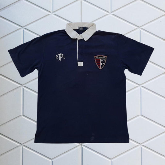 ◼️ Vintage Polo Sport Police Badge Ralph Lauren Short Sleeve Polo Shirt
