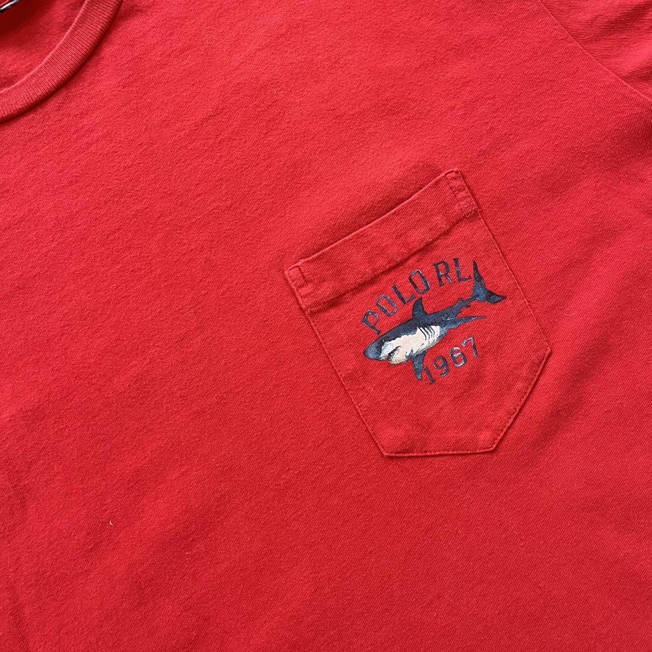 ◼️ Vintage Polo Sport Shark Ralph Lauren Script Pocket T Shirt